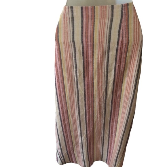 Free People Aubrey Sarong Sz  Small Multi Combo Skirt Swim Cover Striped Cotton - Picture 4 of 6